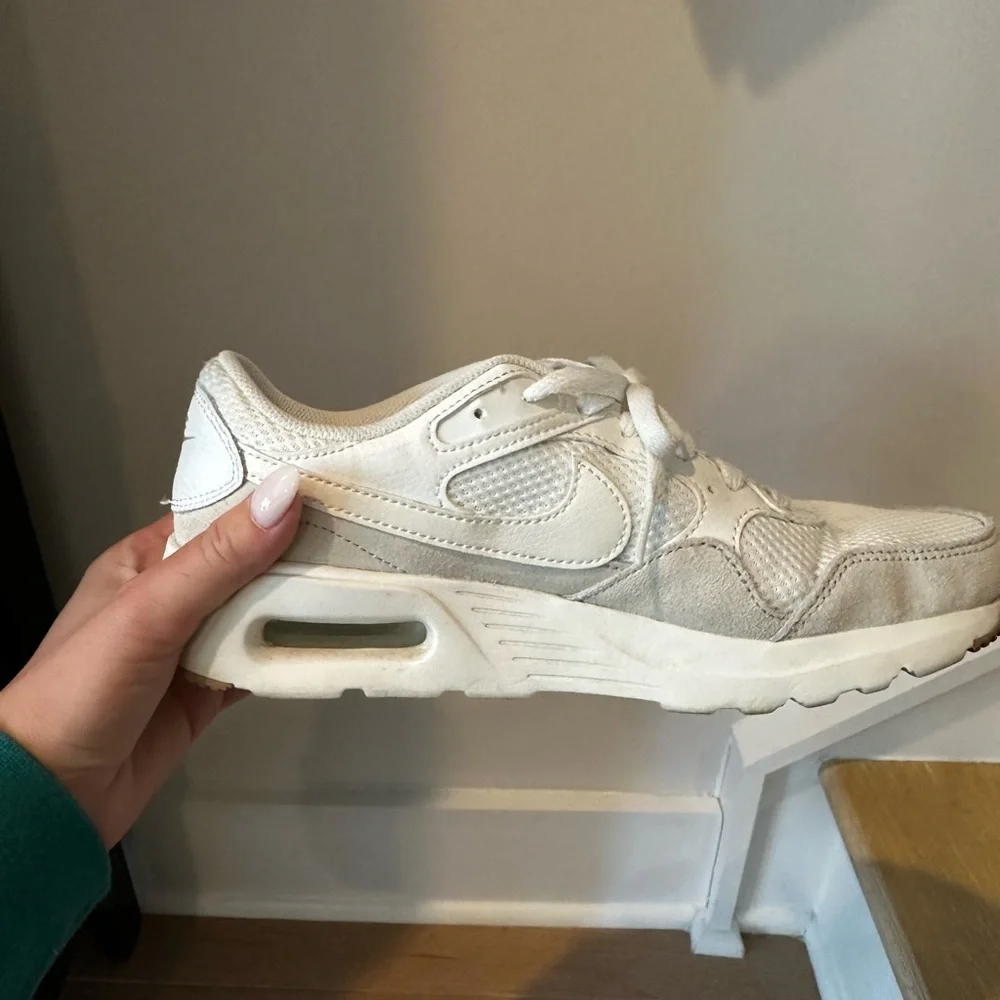 Nike White and Tan Sneakers
